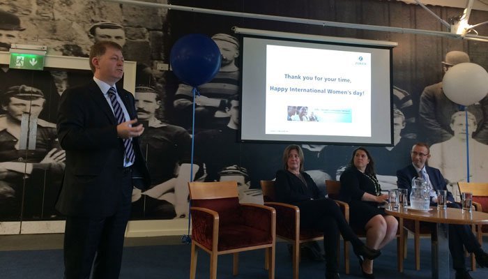 Zurich Ireland CEO, Anthony Brennan speaking at the WIN International Women's Day event