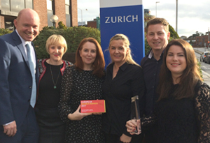 A photograph of an award trophy 