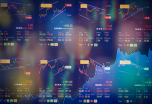 Stock market digital graph chart 