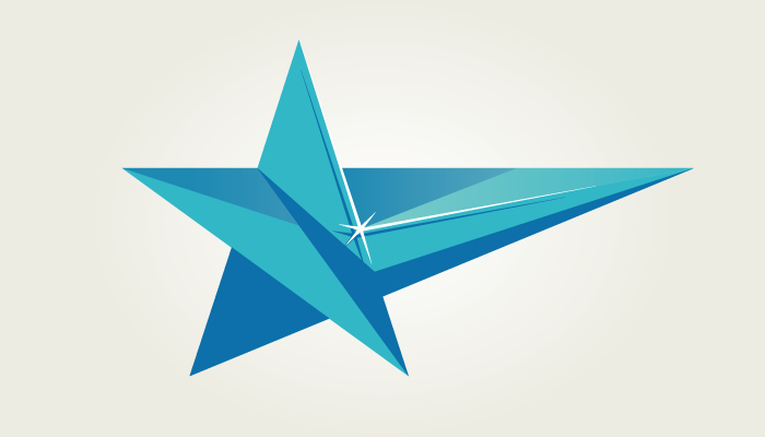 an illustration of a blue star