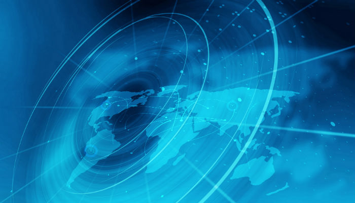 Illustration of a global rising digital business through the world