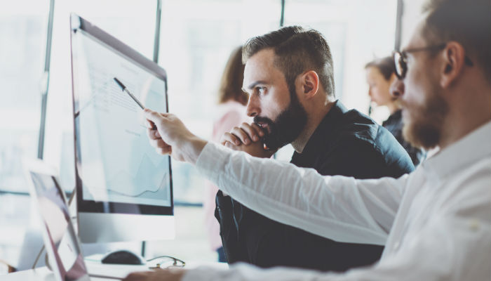 Finance trade manager showing reports screen