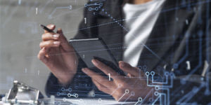 business woman on phone