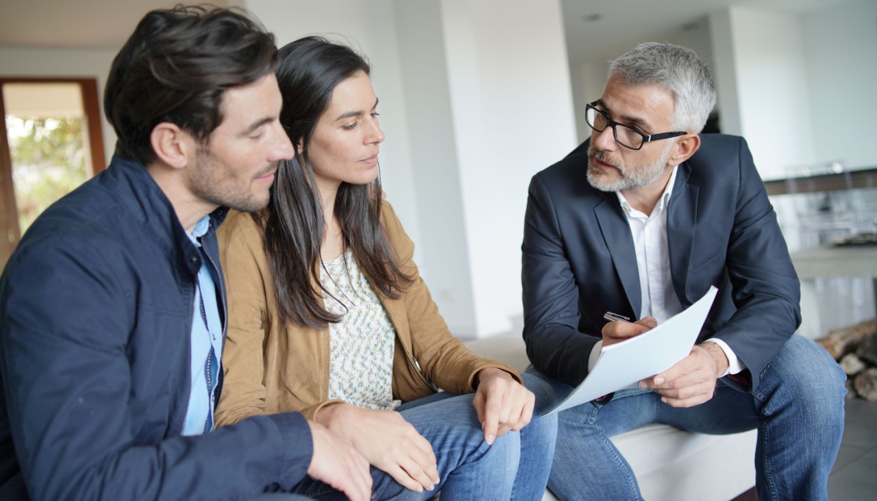Couple getting financial advice