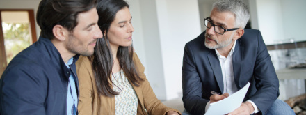 couple getting financial advice