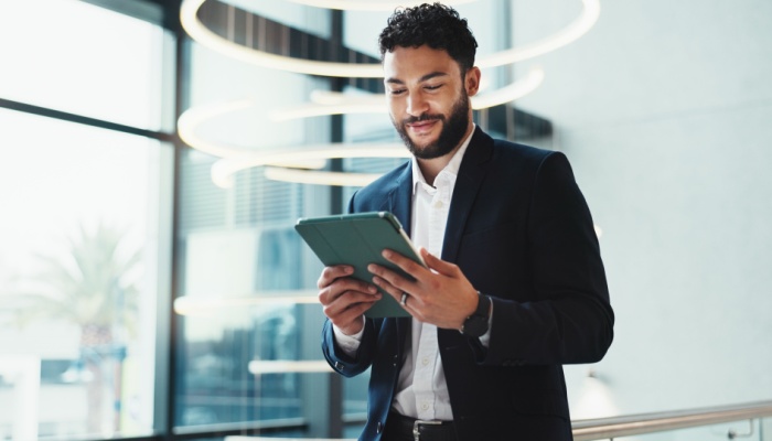 businessman on laptop