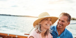 man and woman on boat