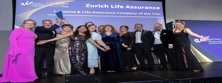 Zurich Ireland employees celebrating winning the Chambers Ireland award