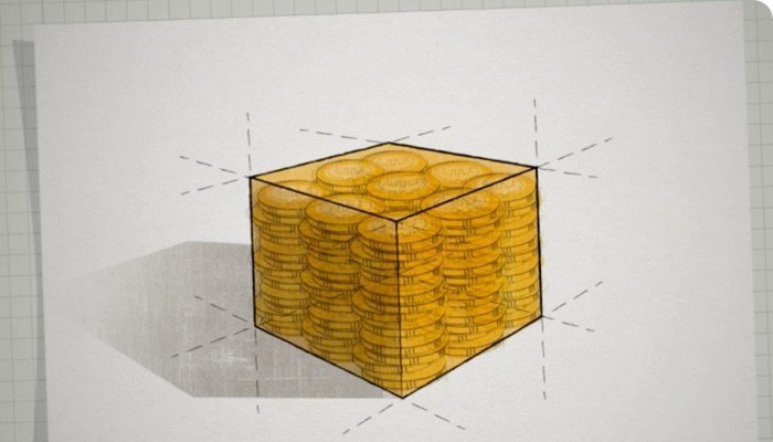 illustration graphic showing box of money